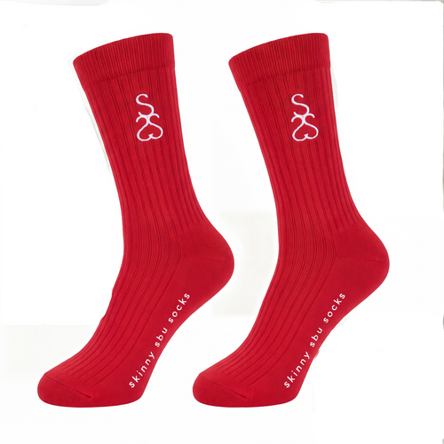 skinny sbu socks | SOLID RED