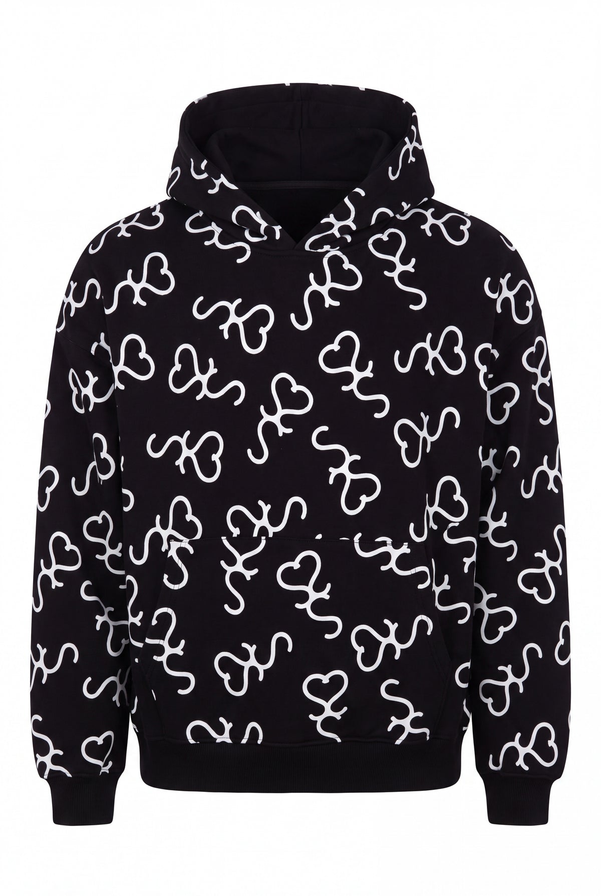 SSS Black & White Monogram Hoodie